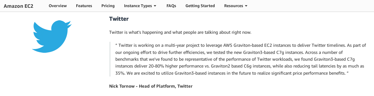 twitter on aws